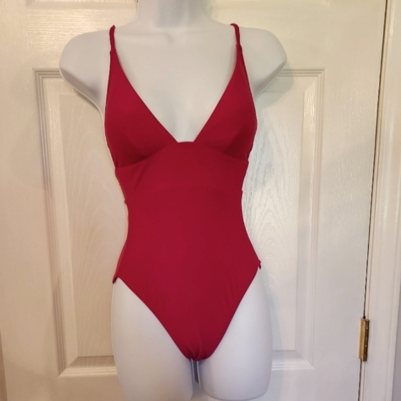 J. Crew Other - J. Crew Deep V-Neck French One-Piece Mauve Pink sz 0 Preppy